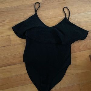 🎉 3/$10 - Black Sparkly Bodysuit